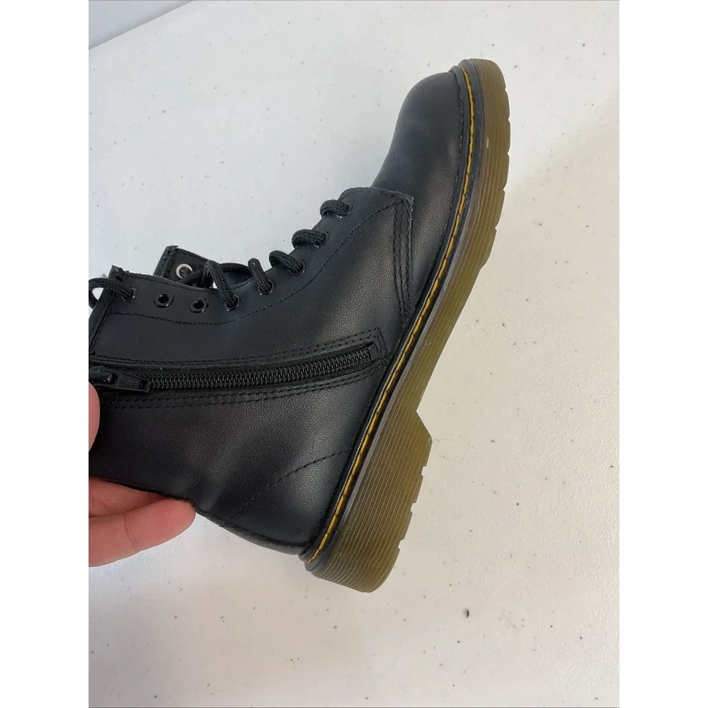 Dr. Martens ‎ Junior 1460 Black Leather 8 Eye Lace Up Boots Size 3